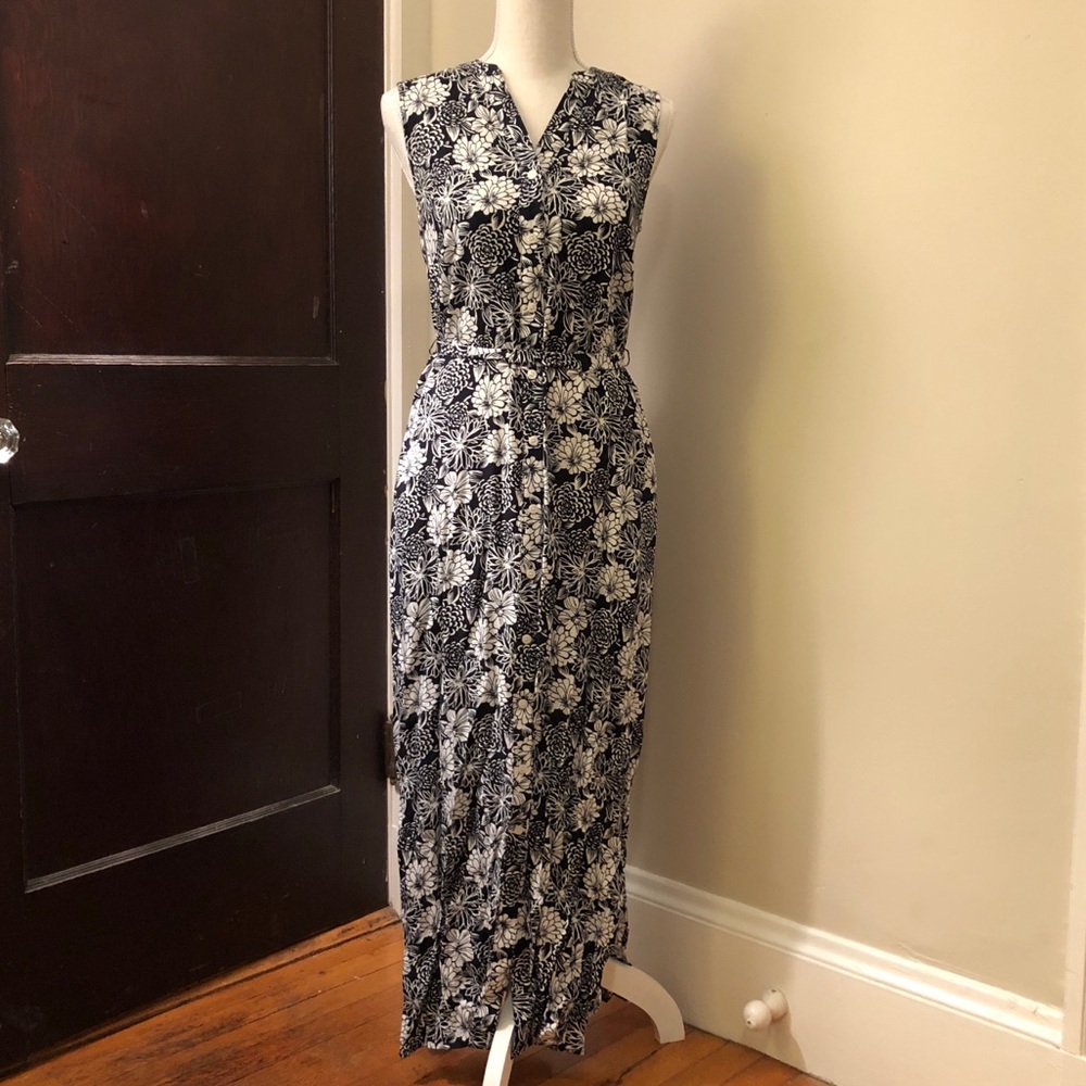 NWT Talbots B/W Floral Dress - Sz 2